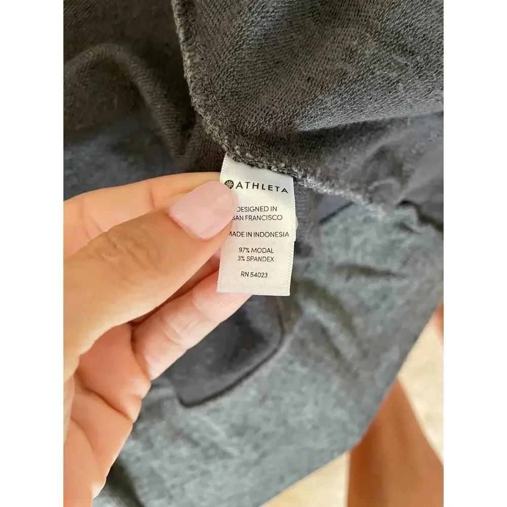 Athleta Oversized Open Front Cardigan Black Gray Size XXS